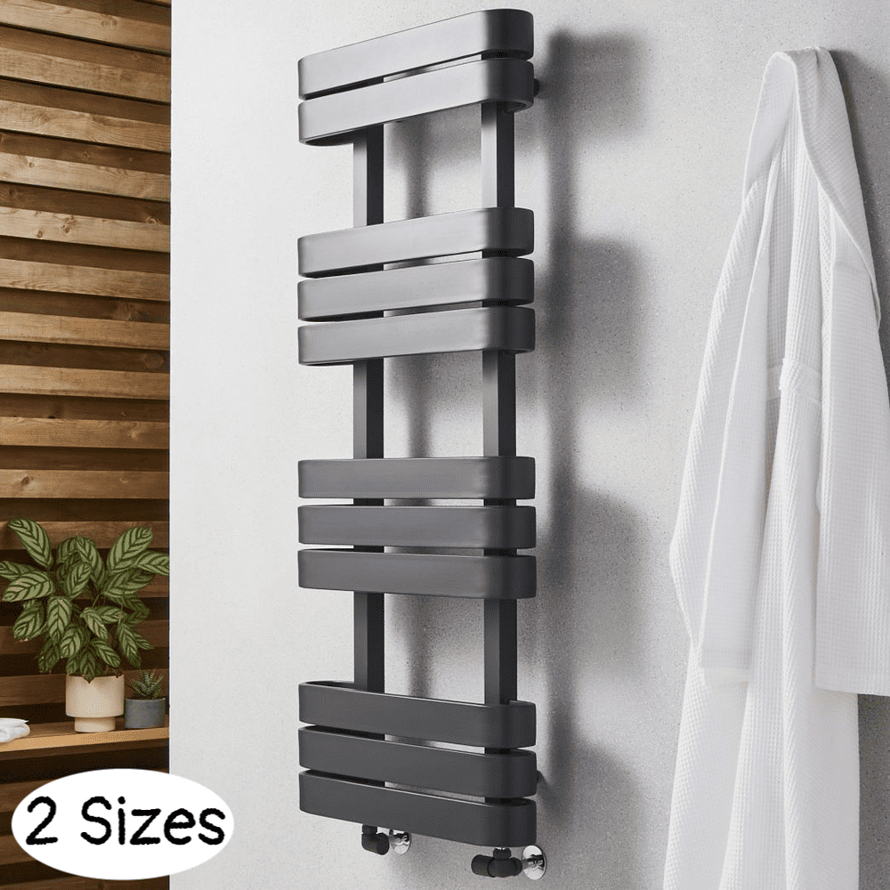 Tampa Anthracite Designer Dual Fuel Heated Towel Rail