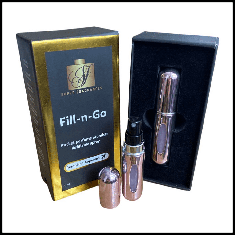FILL-N-GO perfume atomiser spray 5ml by Super fragrances - pink