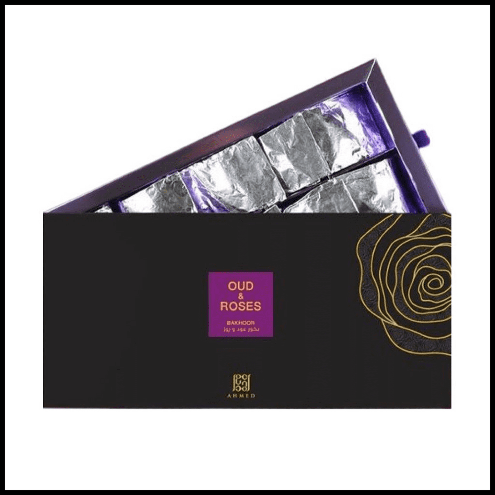 Oud And Roses Incense/ bakhoor 10 Pcs By Ahmed Al Maghribi Home Fragrance