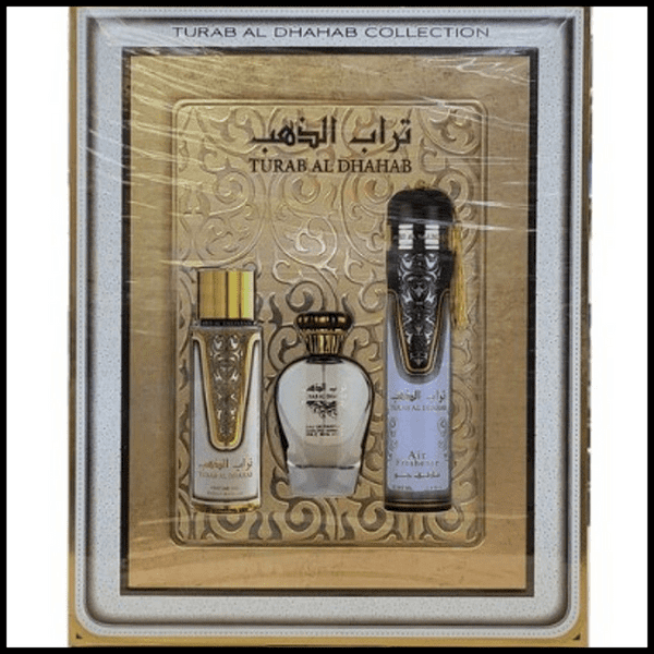 Turab Al Dhahab 3 Piece perfume Gift Set Collection Ard Al Zaafaran