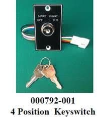 4 Position key switch