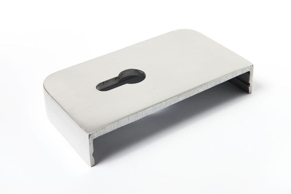 Floor lock cover left silver