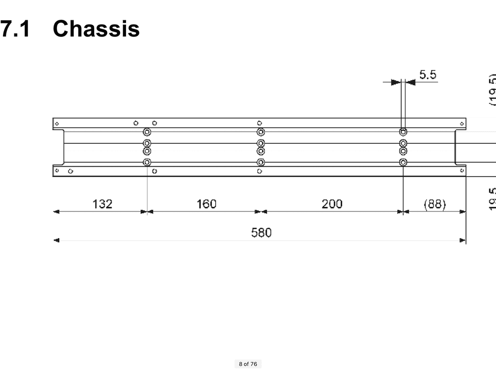 Record DFA 127 Back plate 580mm