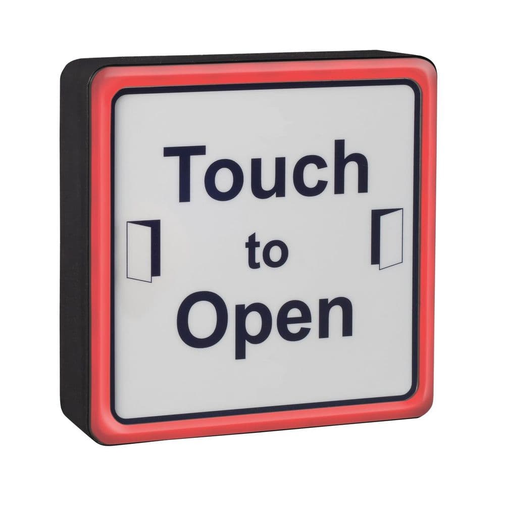 SQUARE ILLUMINATED 'TOUCH TO OPEN' (NO DISABLED LOGO)