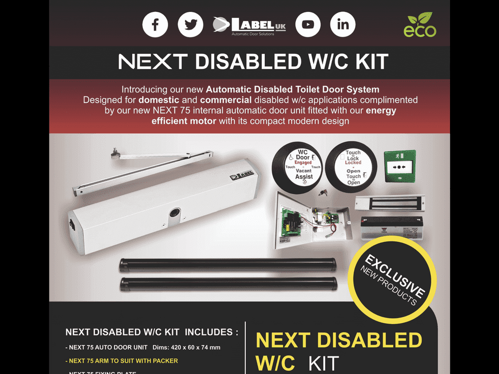 Toilet Door Automatic Door WC Kit