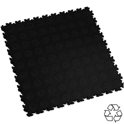 Black Recycled Cointop - Motolock Interlocking Tile