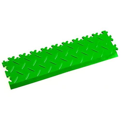 Light Green Diamond Plate - Interlocking Tile Edging