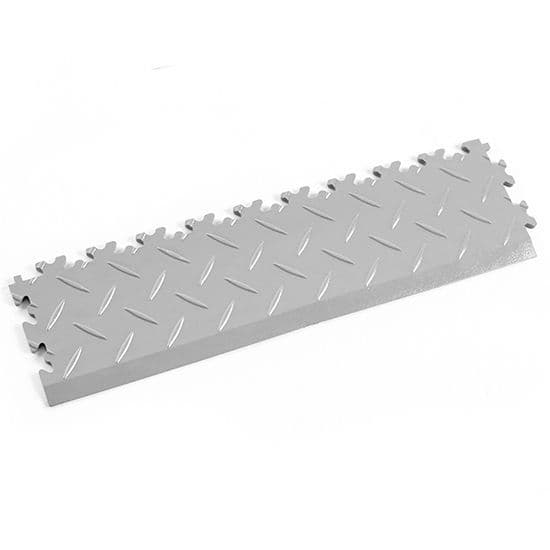 Light Grey Diamond Plate - Interlocking Tile Edging | Mototile Shop
