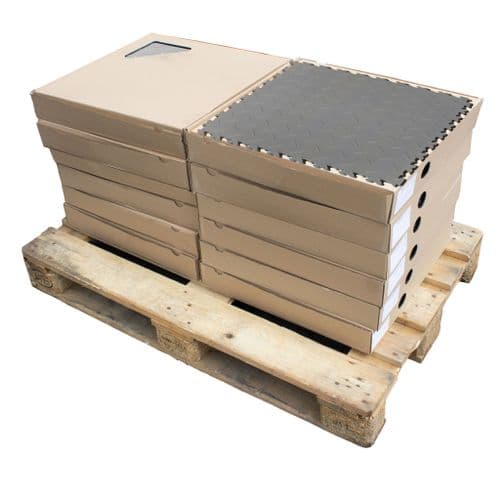 Light Grey Recycled Diamond Plate MotoLock Discount 100 Tile Pack