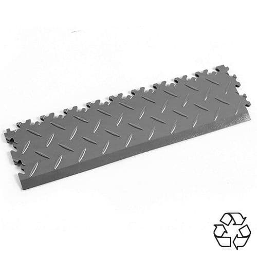 Mid Grey Recycled Diamond Plate - Tile Edging PVC