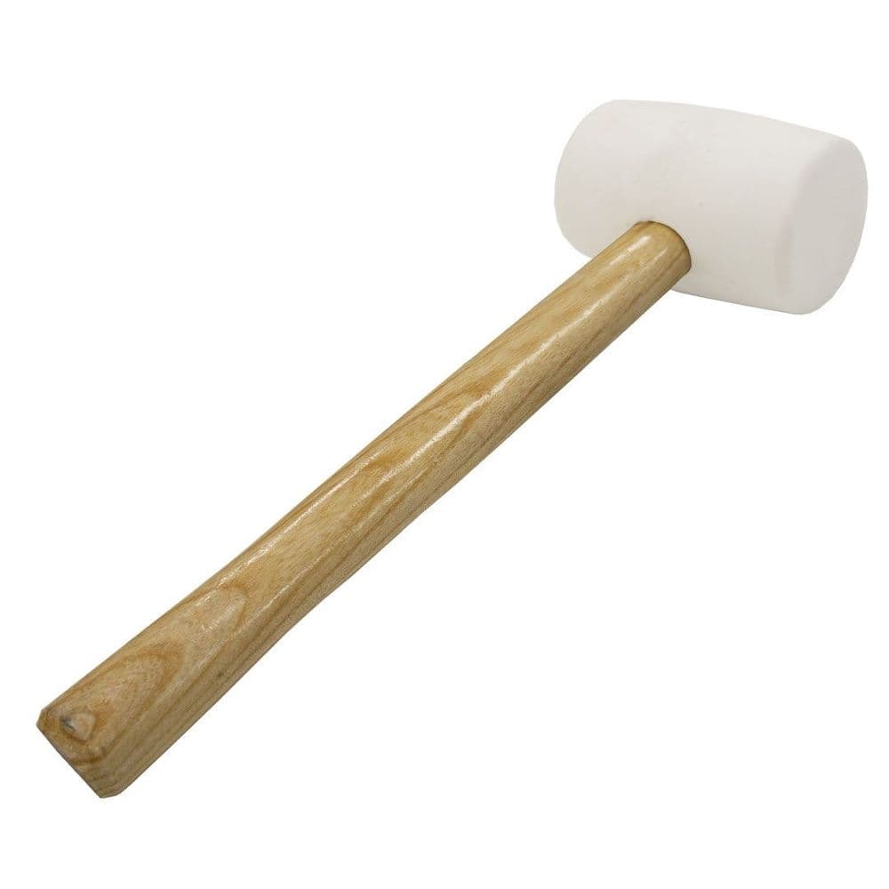 8oz Non-Marring Finishing Rubber Mallet With Fiberglass Handle