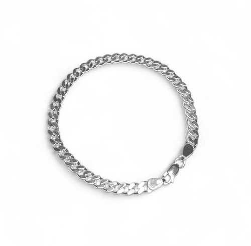 5.5 mm Sterling Silver Flat Curb Bracelet