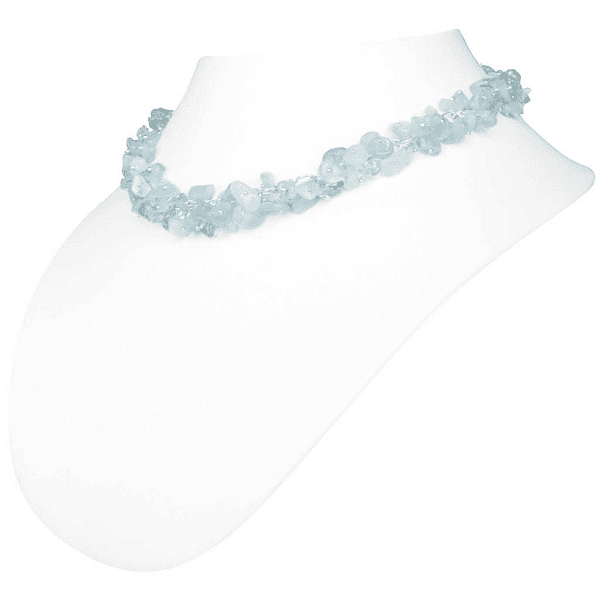 Aquamarine Cluster Necklace