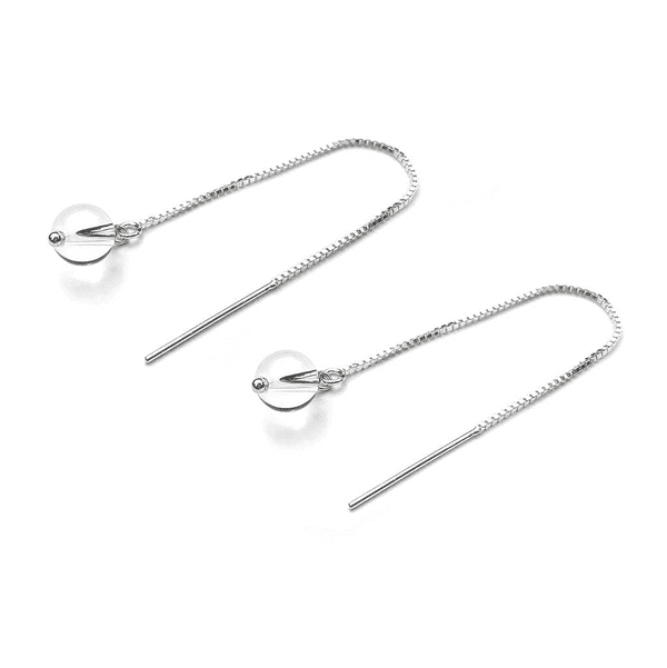 Crystal Bead Pull Through Earrings