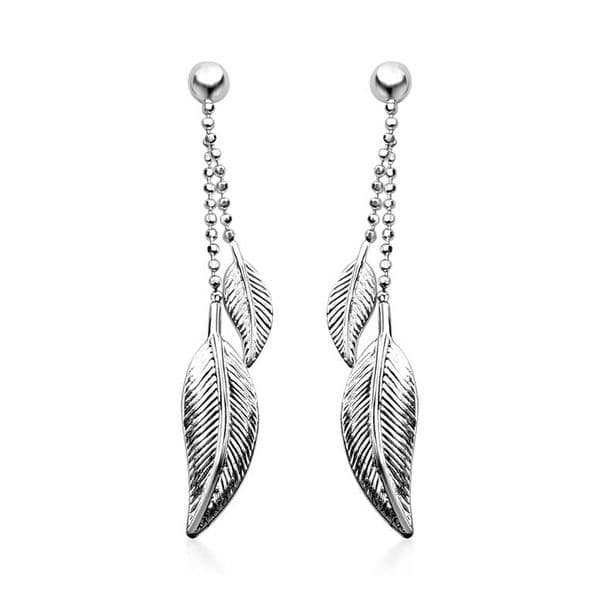 Feather Drop Earrings