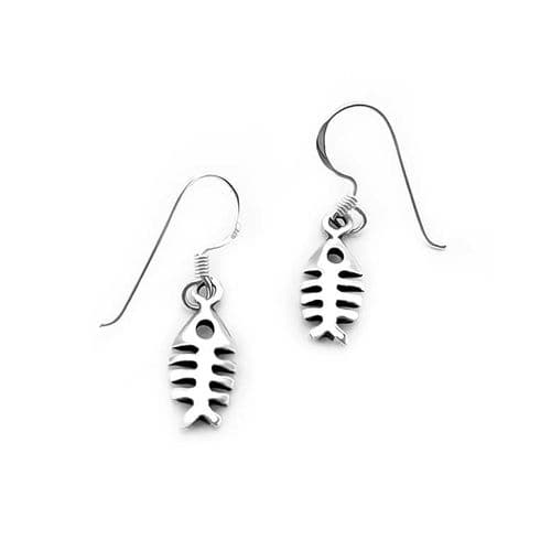 Fish Skeleton Earrings