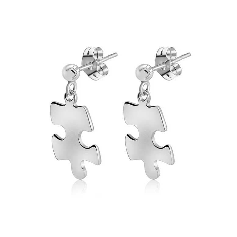 Puzzle Piece Earrings