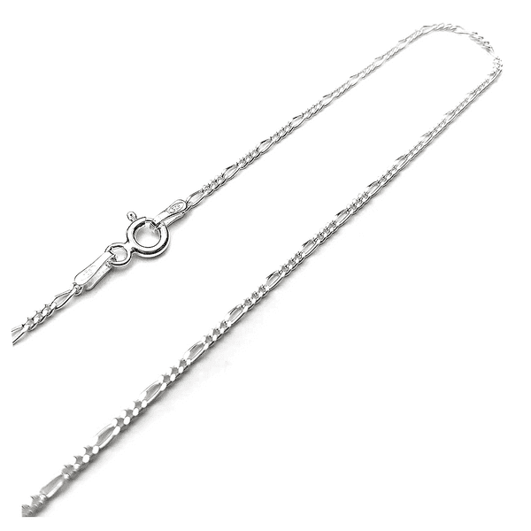Sterling Silver 2 mm Fine Figaro Chain