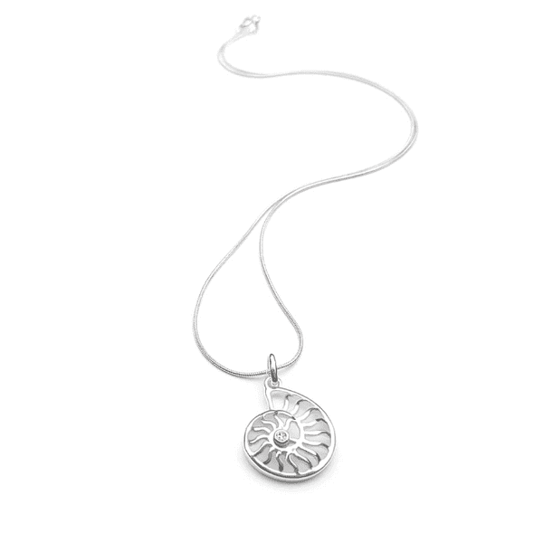 Silver Ammonite Necklace - Sterling Silver Pendants | House of Silver