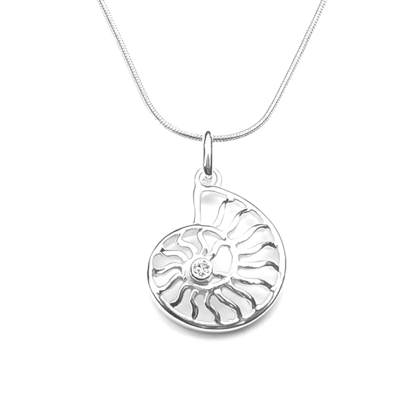 Silver Ammonite Necklace - Sterling Silver Pendants | House of Silver