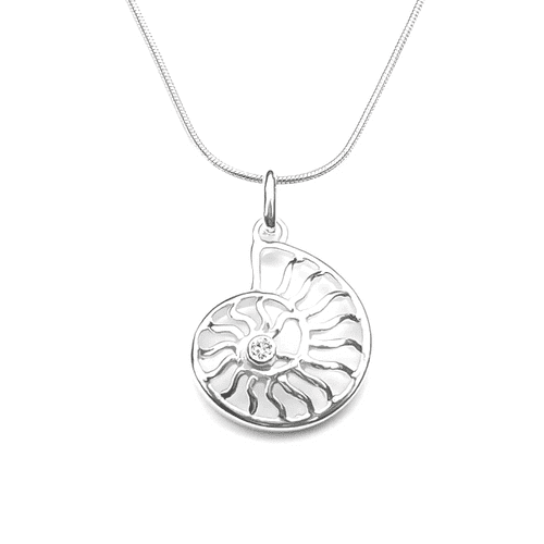 Sterling Silver Ammonite Necklace