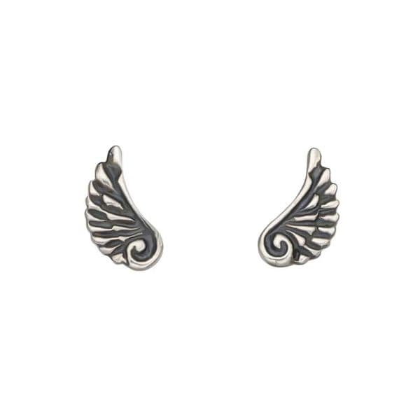 Sterling Silver Angel Wing Studs