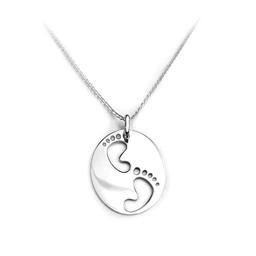 Sterling Silver Baby Feet Necklace