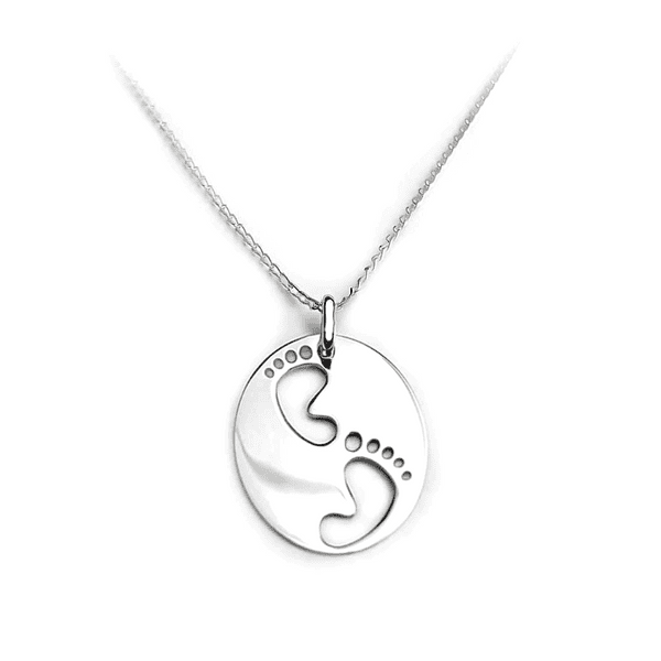 Sterling Silver Baby Feet Necklace