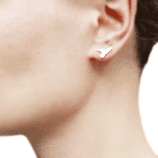 Sterling Silver Bird Studs