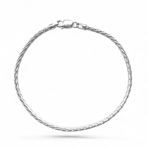 Sterling Silver Braided Chain Bracelet