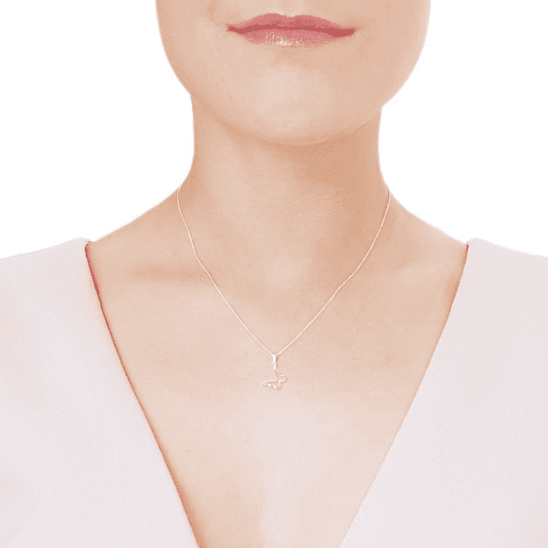 Sterling Silver Butterfly Outline Pendant