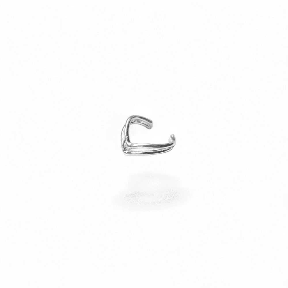 Chevron Racking Cuff Sterling silver Chevron Ear Cuff