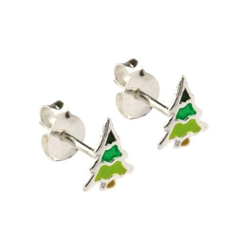 Sterling Silver Christmas Tree Studs