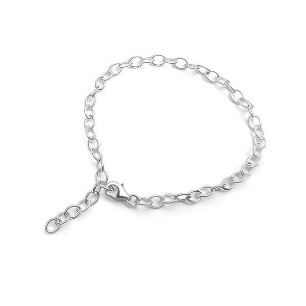 Sterling Silver  Clip on Charm Bracelet