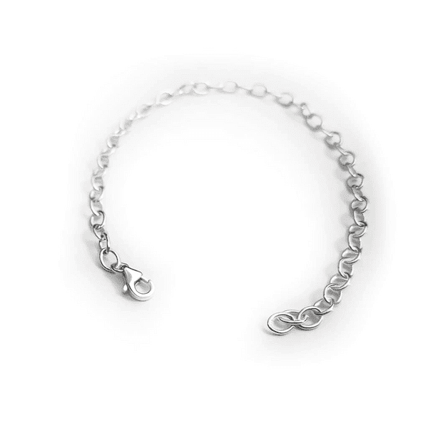 Sterling Silver  Clip on Charm Bracelet