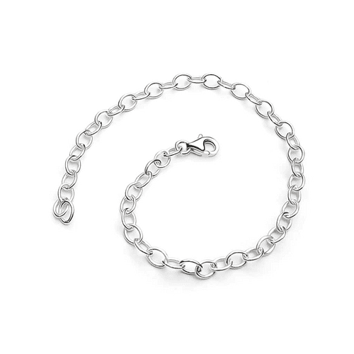 Sterling Silver  Clip on Charm Bracelet