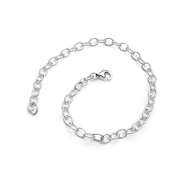 Sterling Silver  Clip on Charm Bracelet