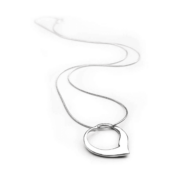 Sterling Silver Contour Heart Pendant