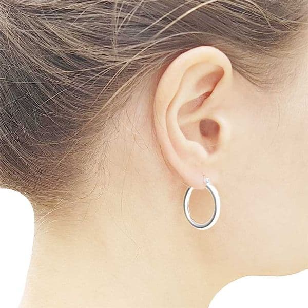 Sterling Silver Creole Hoop Earrings