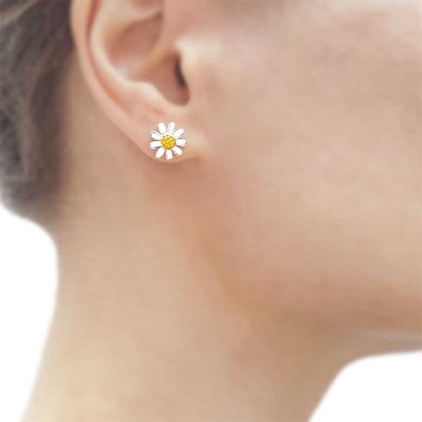Sterling Silver Daisy Studs