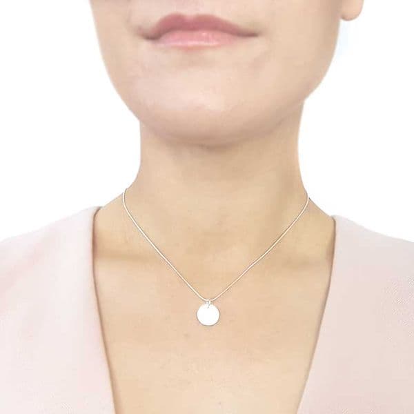 Sterling Silver Disc Necklace