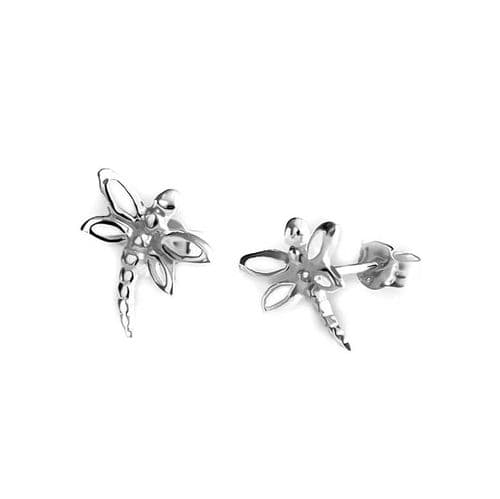 Sterling Silver Dragonfly Stud Earrings