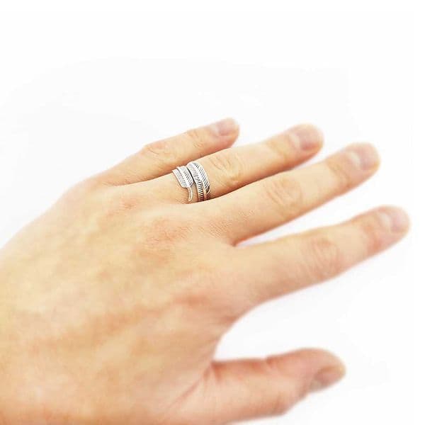 Sterling Silver  Feather Ring