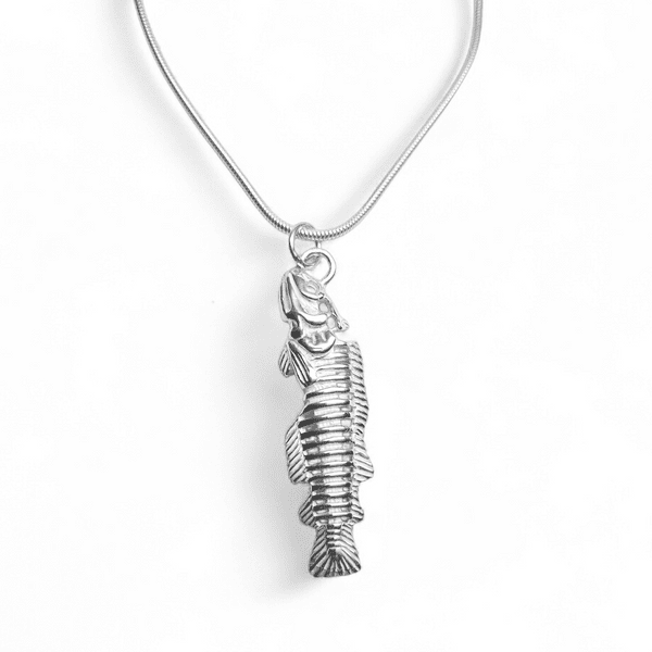 Sterling Silver Fish Bone Pendant