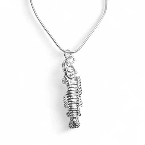Sterling Silver Fish Bone Pendant