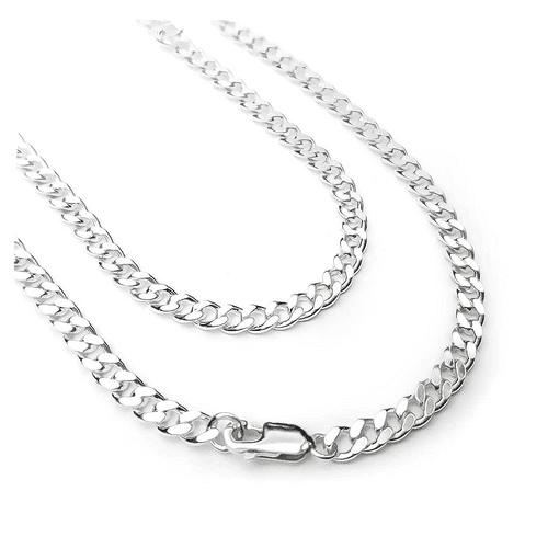 Sterling Silver Flat 4.5 mm Curb Chain