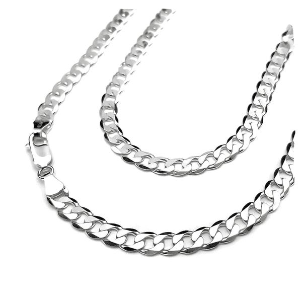 Sterling Silver Flat 5 mm Curb Chain