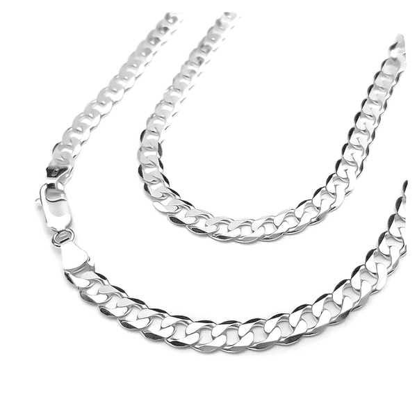 Sterling Silver Flat 5 mm Curb Chain