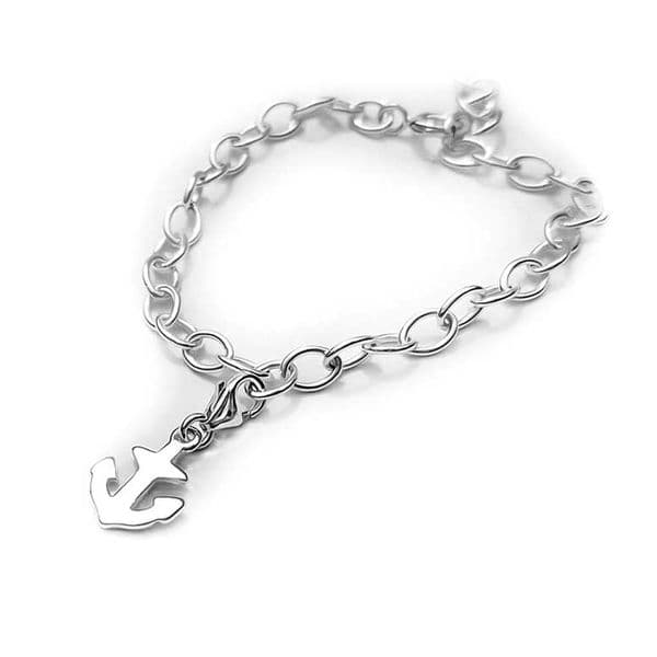 Sterling Silver Flat Anchor Charm