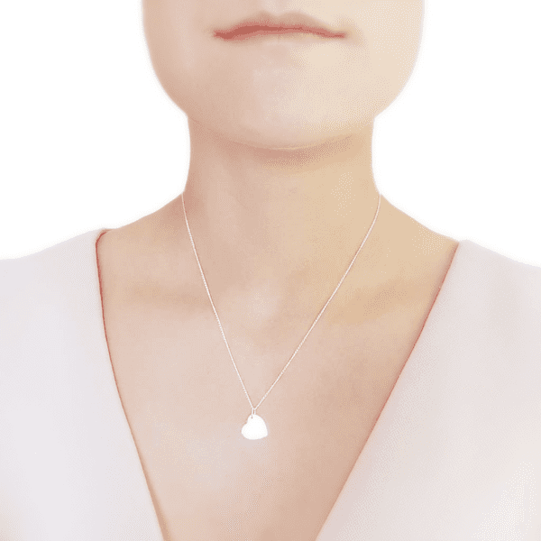 Sterling Silver Flat Heart Pendant